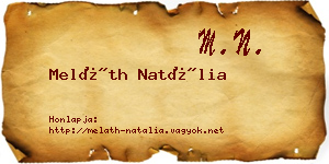 Meláth Natália névjegykártya
